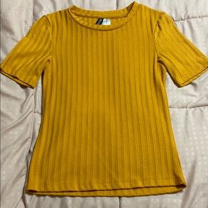 H&M Mustard fitted shirt